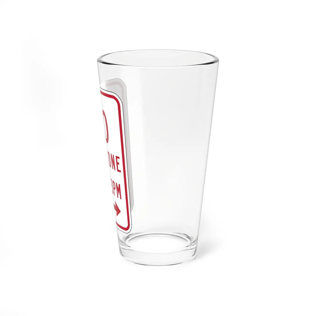 MUTCD-PR R7-2 open text (Puerto Rico) (Road Sign) Pint Glass 16oz - Go Mug Yourself