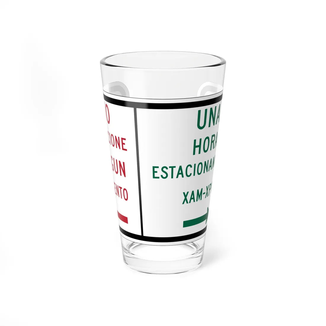 MUTCD-PR R7-200 open text (Puerto Rico) (Road Sign) Pint Glass 16oz 16oz - Go Mug Yourself