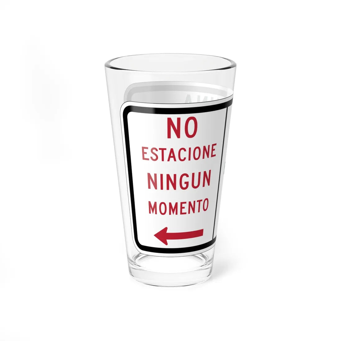 MUTCD-PR R7-200 open text (Puerto Rico) (Road Sign) Pint Glass 16oz - Go Mug Yourself