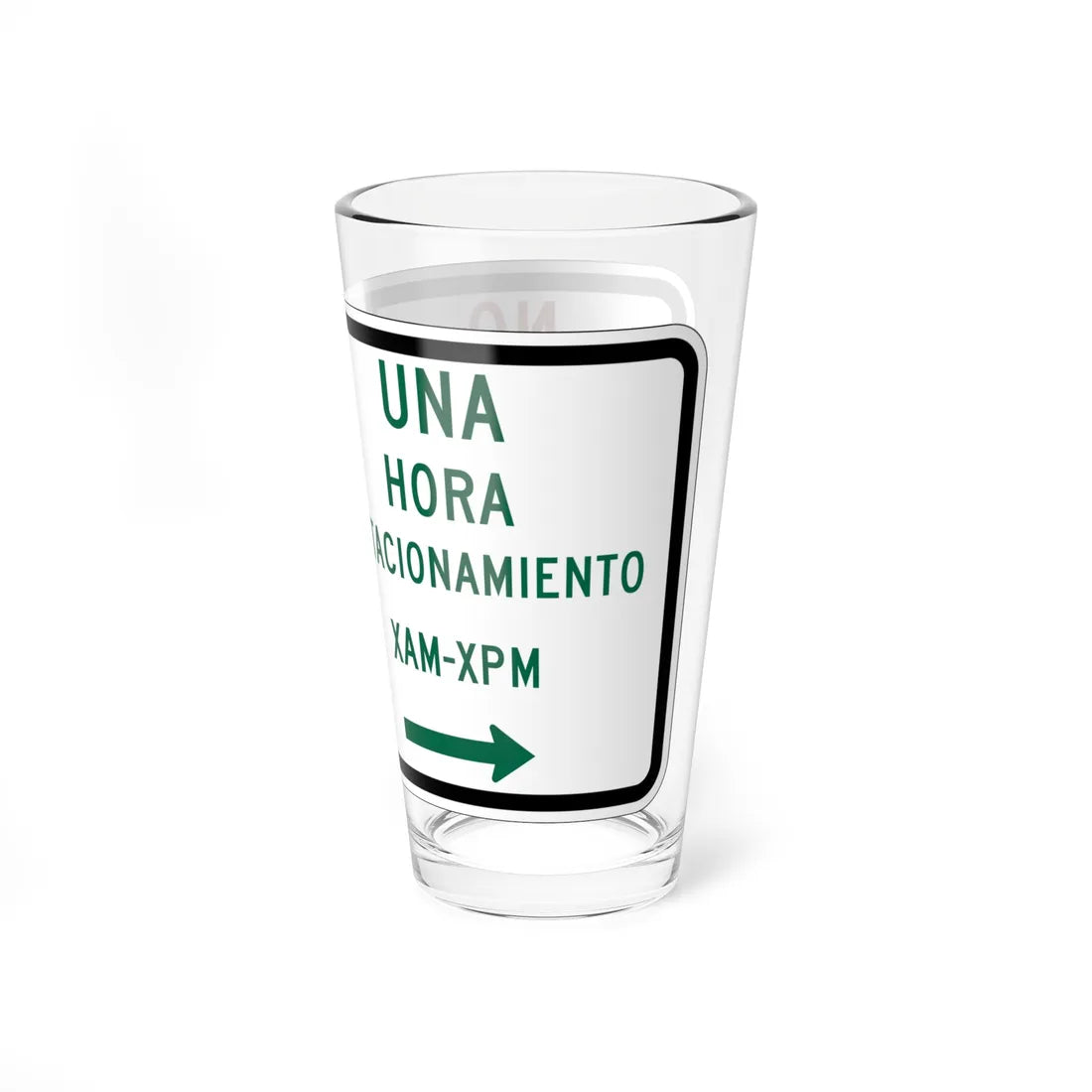 MUTCD-PR R7-200 (Puerto Rico) (Road Sign) Pint Glass 16oz - Go Mug Yourself