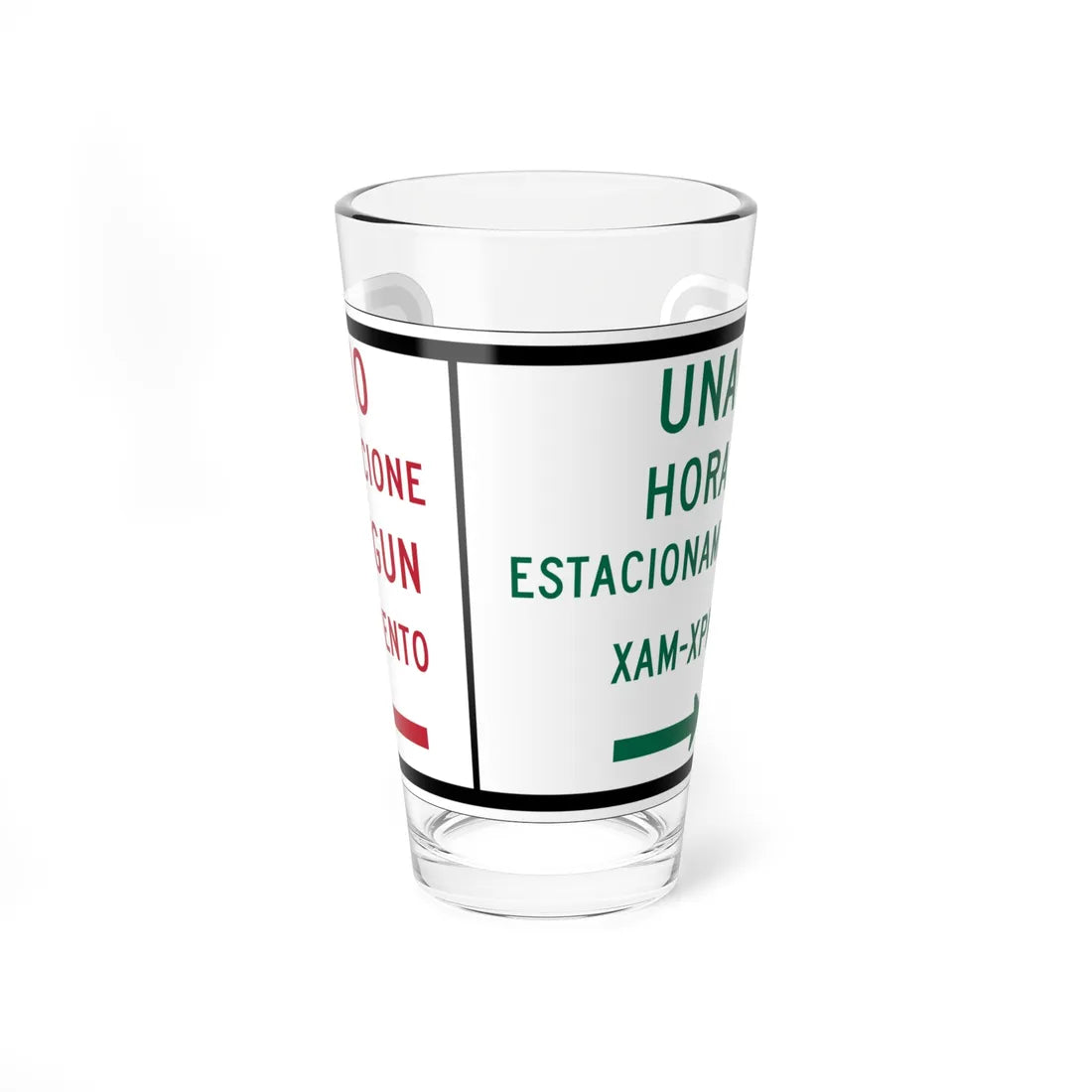 MUTCD-PR R7-200 (Puerto Rico) (Road Sign) Pint Glass 16oz - Go Mug Yourself