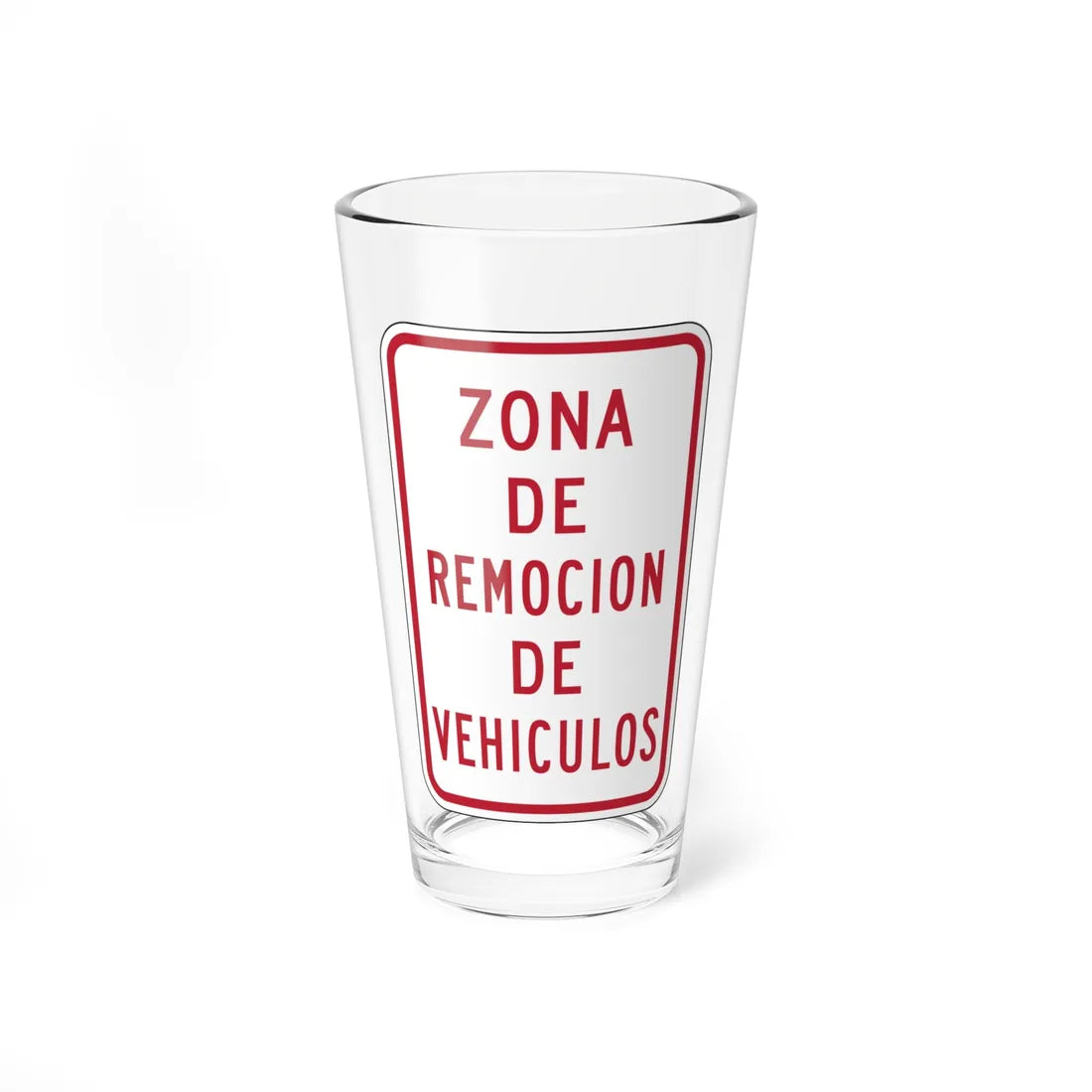 MUTCD-PR R7-201 (Puerto Rico) (Road Sign) Pint Glass 16oz 16oz - Go Mug Yourself