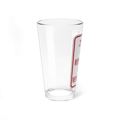 MUTCD-PR R7-201 (Puerto Rico) (Road Sign) Pint Glass 16oz - Go Mug Yourself