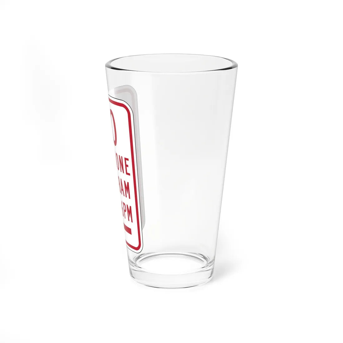 MUTCD-PR R7-2a open text (Puerto Rico) (Road Sign) Pint Glass 16oz - Go Mug Yourself