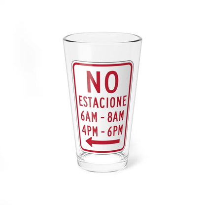 MUTCD-PR R7-2a (Puerto Rico) (Road Sign) Pint Glass 16oz 16oz - Go Mug Yourself