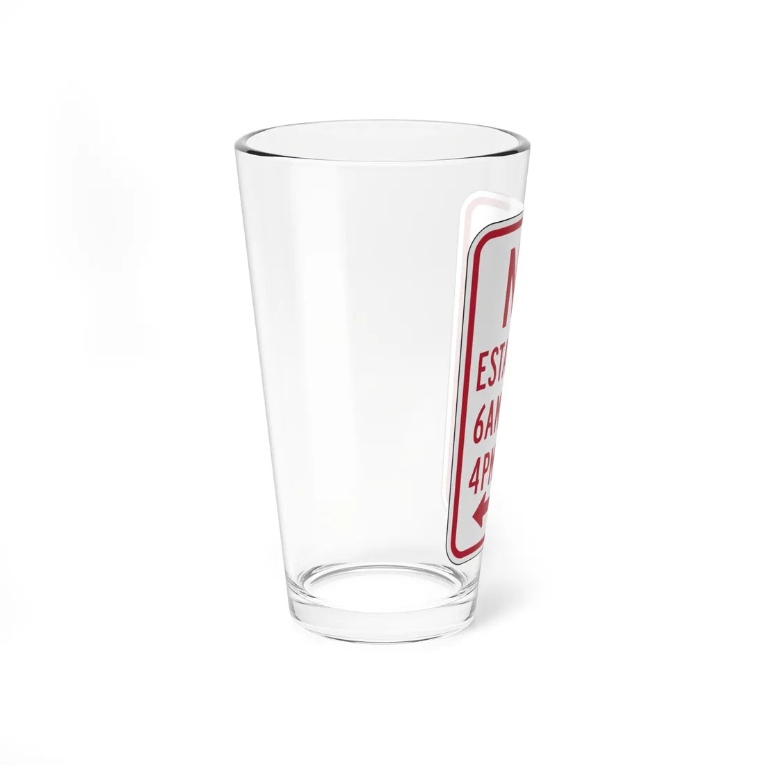 MUTCD-PR R7-2a (Puerto Rico) (Road Sign) Pint Glass 16oz - Go Mug Yourself