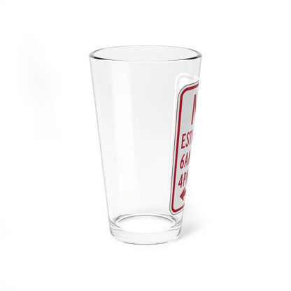 MUTCD-PR R7-2a (Puerto Rico) (Road Sign) Pint Glass 16oz - Go Mug Yourself