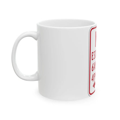MUTCD-PR R7-2a (Puerto Rico) (Road Sign) White Coffee Mug - Go Mug Yourself