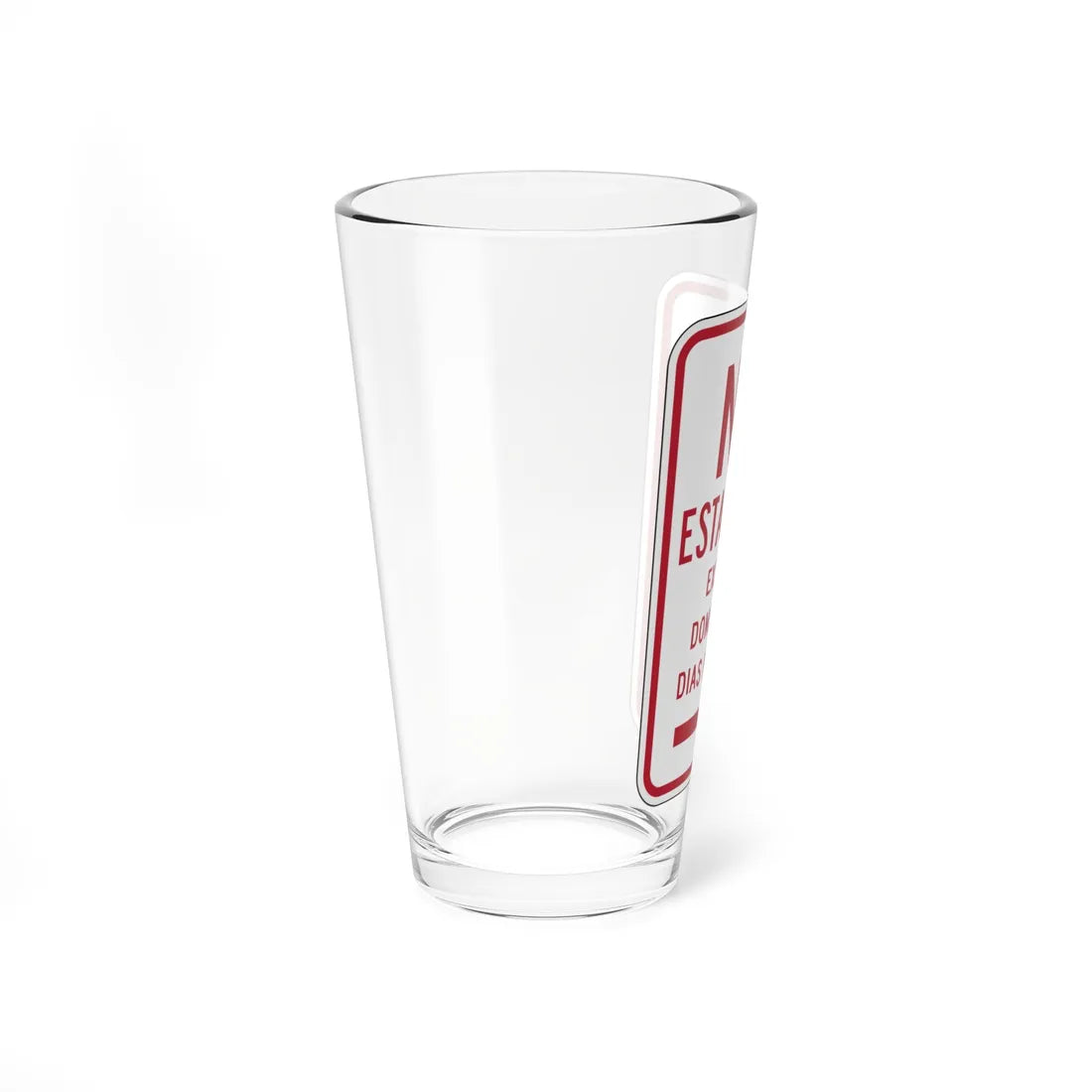 MUTCD-PR R7-3 open text (Puerto Rico) (Road Sign) Pint Glass 16oz - Go Mug Yourself