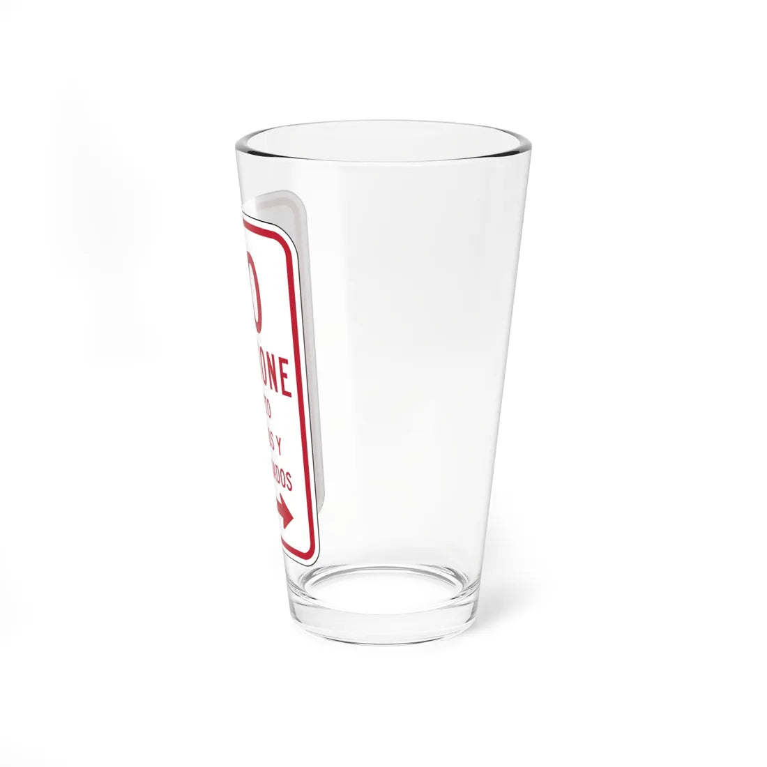 MUTCD-PR R7-3 open text (Puerto Rico) (Road Sign) Pint Glass 16oz - Go Mug Yourself