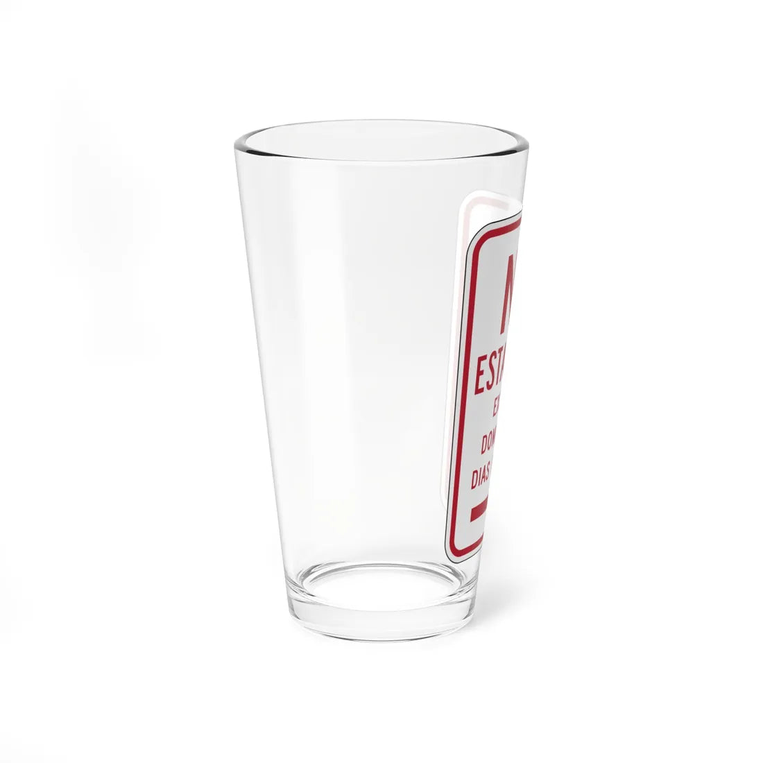 MUTCD-PR R7-3 (Puerto Rico) (Road Sign) Pint Glass 16oz - Go Mug Yourself