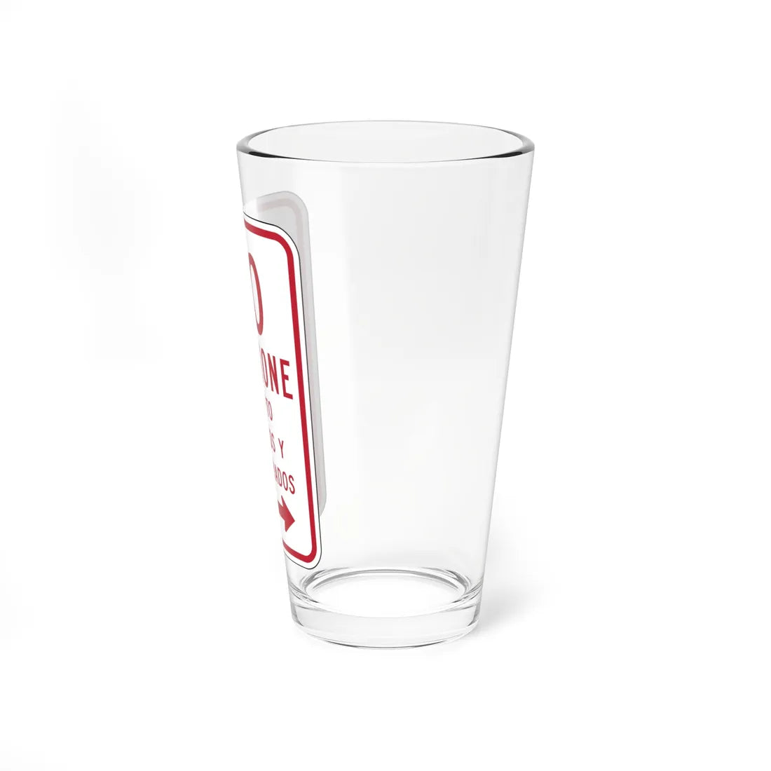 MUTCD-PR R7-3 (Puerto Rico) (Road Sign) Pint Glass 16oz - Go Mug Yourself