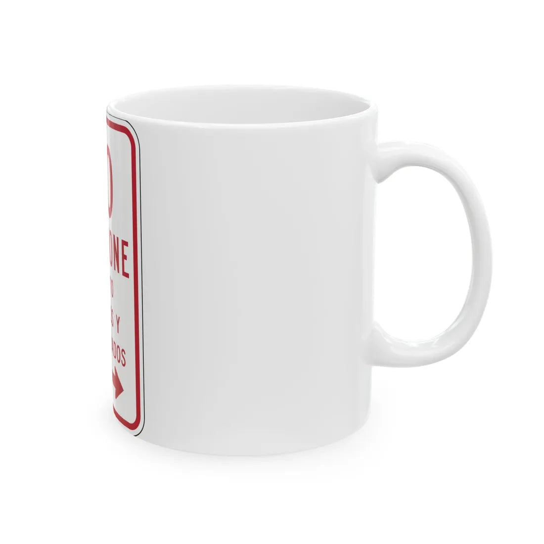 MUTCD-PR R7-3 (Puerto Rico) (Road Sign) White Coffee Mug - Go Mug Yourself