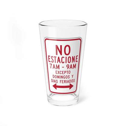 MUTCD-PR R7-3a (Puerto Rico) (Road Sign) Pint Glass 16oz 16oz - Go Mug Yourself