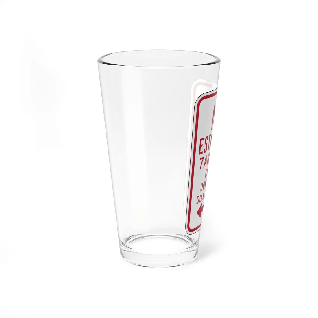 MUTCD-PR R7-3a (Puerto Rico) (Road Sign) Pint Glass 16oz - Go Mug Yourself