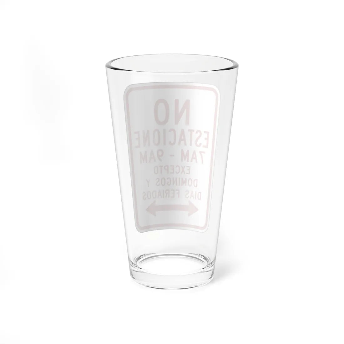 MUTCD-PR R7-3a (Puerto Rico) (Road Sign) Pint Glass 16oz - Go Mug Yourself