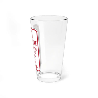 MUTCD-PR R7-3b open text (Puerto Rico) (Road Sign) Pint Glass 16oz - Go Mug Yourself