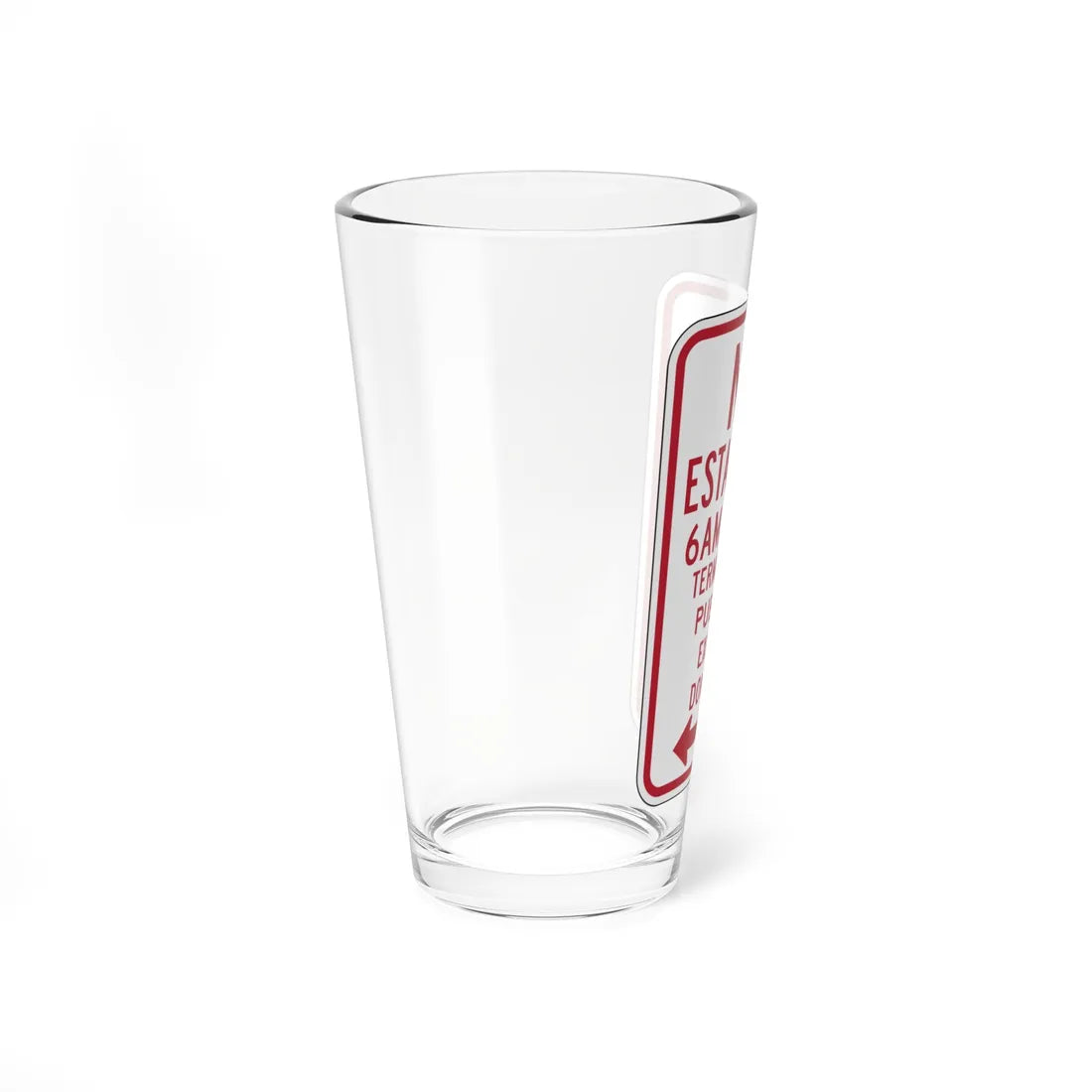 MUTCD-PR R7-3b (Puerto Rico) (Road Sign) Pint Glass 16oz - Go Mug Yourself