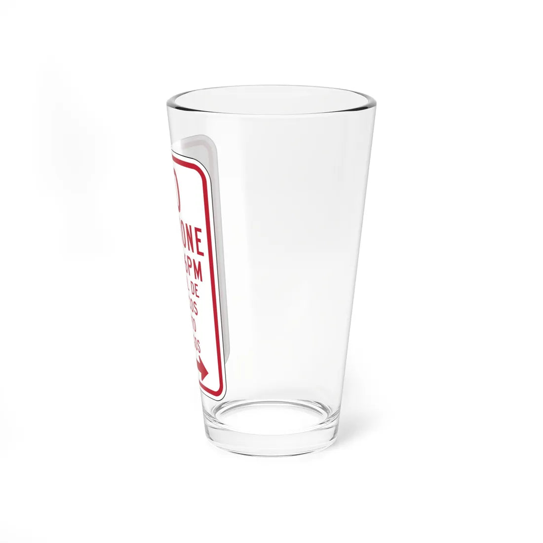 MUTCD-PR R7-3b (Puerto Rico) (Road Sign) Pint Glass 16oz - Go Mug Yourself