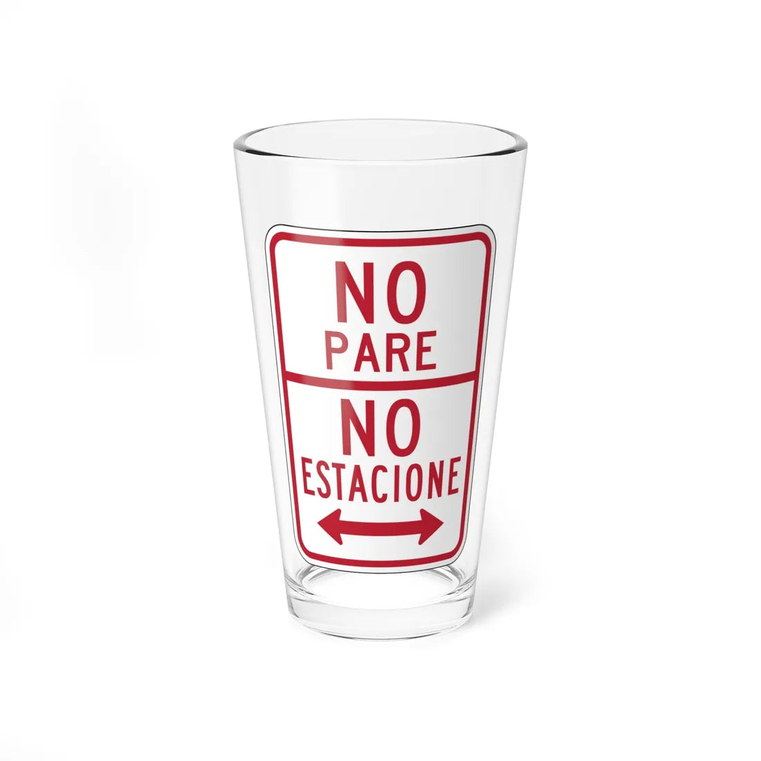 MUTCD-PR R7-4 (Puerto Rico) (Road Sign) Pint Glass 16oz 16oz - Go Mug Yourself