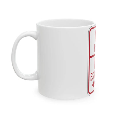 MUTCD-PR R7-4 (Puerto Rico) (Road Sign) White Coffee Mug - Go Mug Yourself