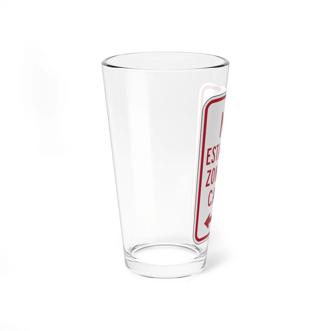 MUTCD-PR R7-6 (Puerto Rico) (Road Sign) Pint Glass 16oz - Go Mug Yourself