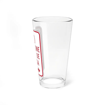 MUTCD-PR R7-6 (Puerto Rico) (Road Sign) Pint Glass 16oz - Go Mug Yourself
