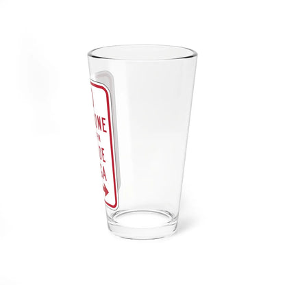 MUTCD-PR R7-6a open text (Puerto Rico) (Road Sign) Pint Glass 16oz - Go Mug Yourself