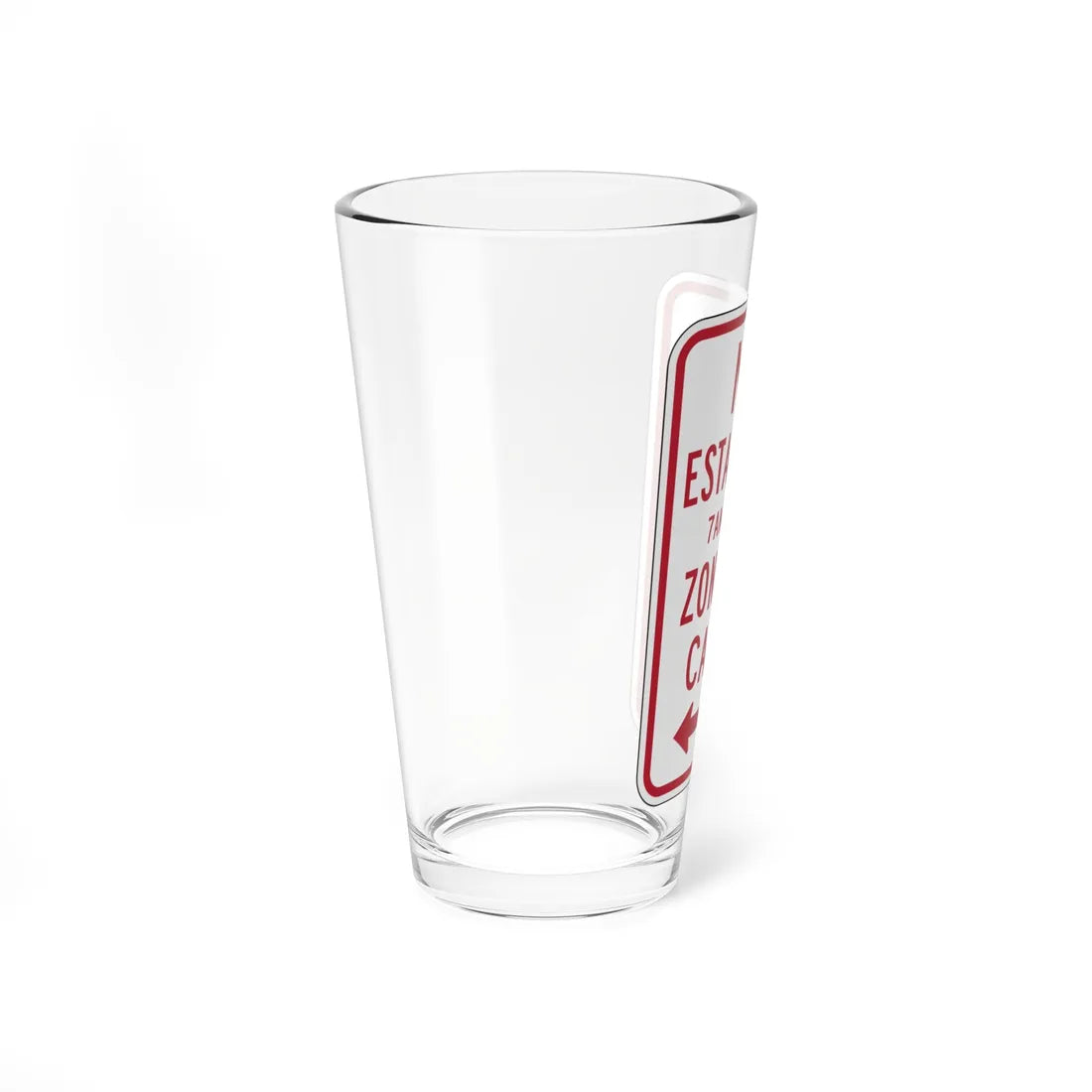 MUTCD-PR R7-6a (Puerto Rico) (Road Sign) Pint Glass 16oz - Go Mug Yourself