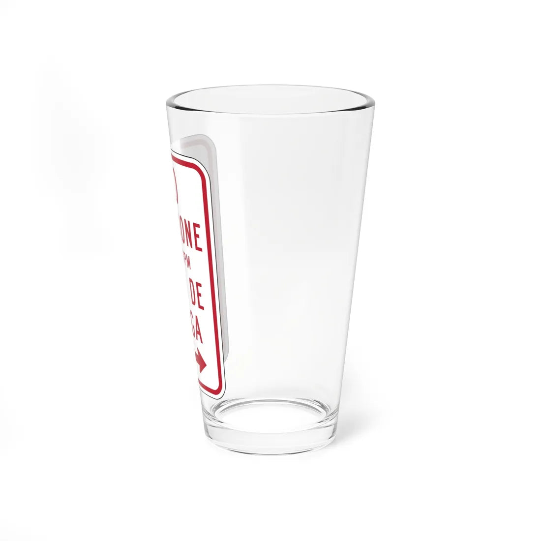 MUTCD-PR R7-6a (Puerto Rico) (Road Sign) Pint Glass 16oz - Go Mug Yourself