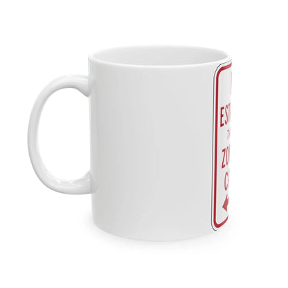 MUTCD-PR R7-6a (Puerto Rico) (Road Sign) White Coffee Mug - Go Mug Yourself