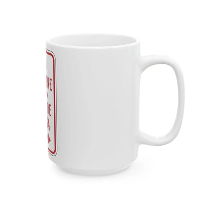 MUTCD-PR R7-6a (Puerto Rico) (Road Sign) White Coffee Mug - Go Mug Yourself