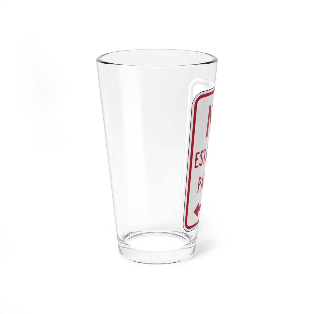 MUTCD-PR R7-7 (Puerto Rico) (Road Sign) Pint Glass 16oz - Go Mug Yourself