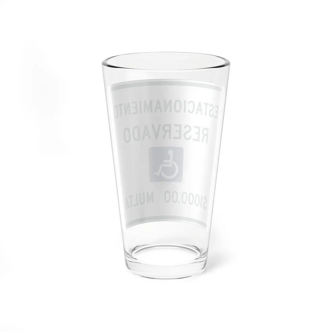 MUTCD-PR R7-8 open text (Puerto Rico) (Road Sign) Pint Glass 16oz - Go Mug Yourself