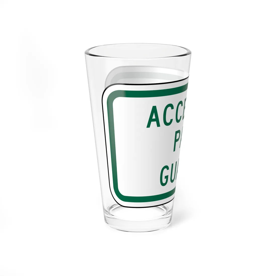 MUTCD-PR R7-8a (Puerto Rico) (Road Sign) Pint Glass 16oz - Go Mug Yourself