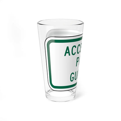MUTCD-PR R7-8a (Puerto Rico) (Road Sign) Pint Glass 16oz - Go Mug Yourself