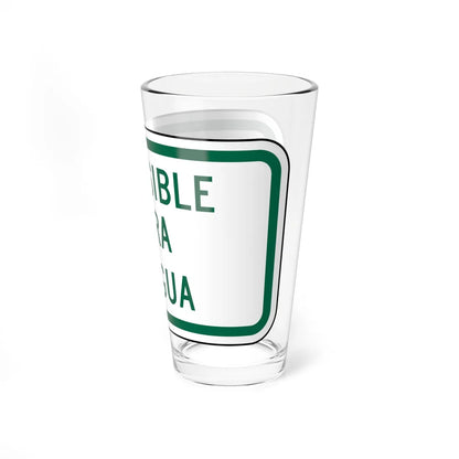 MUTCD-PR R7-8a (Puerto Rico) (Road Sign) Pint Glass 16oz - Go Mug Yourself