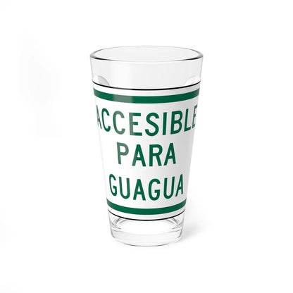 MUTCD-PR R7-8a (Puerto Rico) (Road Sign) Pint Glass 16oz - Go Mug Yourself