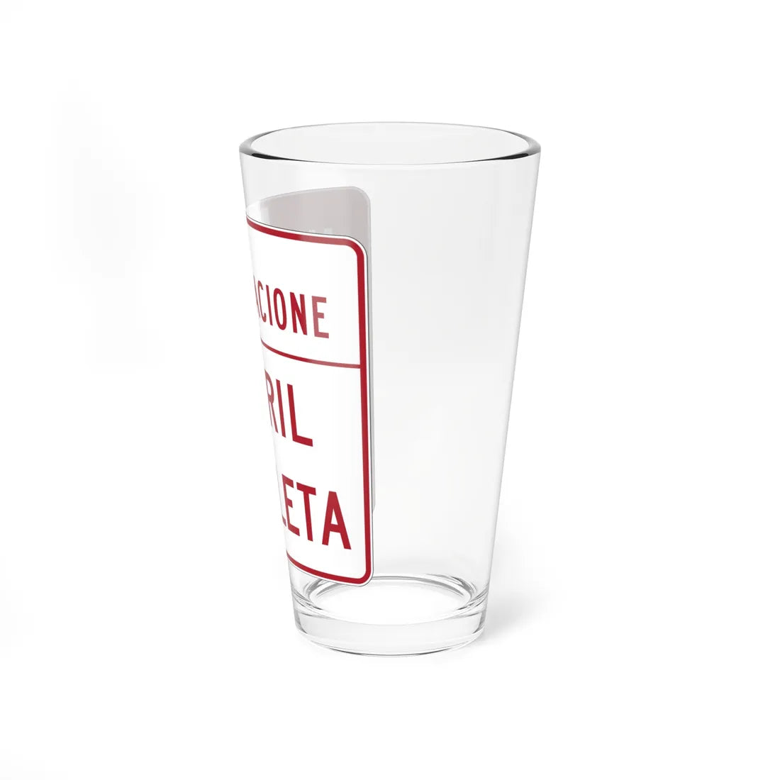 MUTCD-PR R7-9 (Puerto Rico) (Road Sign) Pint Glass 16oz - Go Mug Yourself