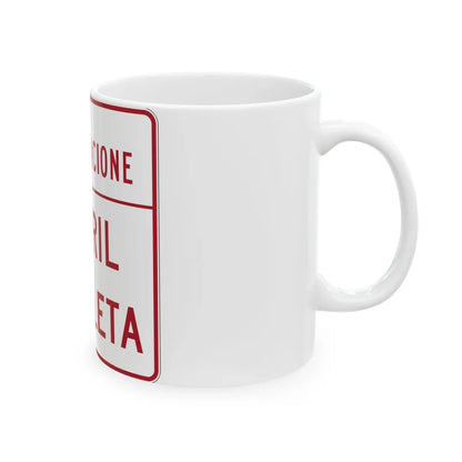 MUTCD-PR R7-9 (Puerto Rico) (Road Sign) White Coffee Mug - Go Mug Yourself