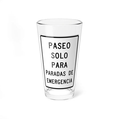 MUTCD-PR R8-4 (Puerto Rico) (Road Sign) Pint Glass 16oz - Go Mug Yourself