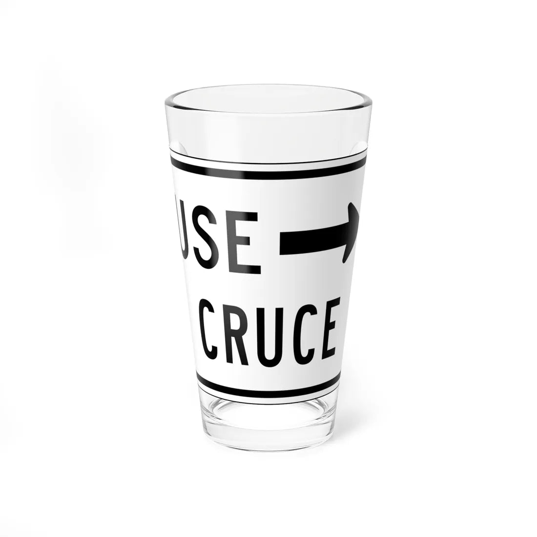 MUTCD-PR R9-3bD (Puerto Rico) (Road Sign) Pint Glass 16oz - Go Mug Yourself