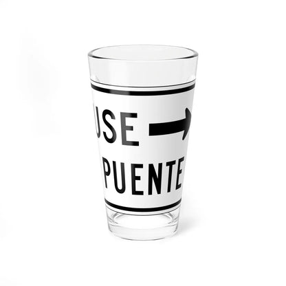 MUTCD-PR R9-3bPRD (Puerto Rico) (Road Sign) Pint Glass 16oz 16oz - Go Mug Yourself