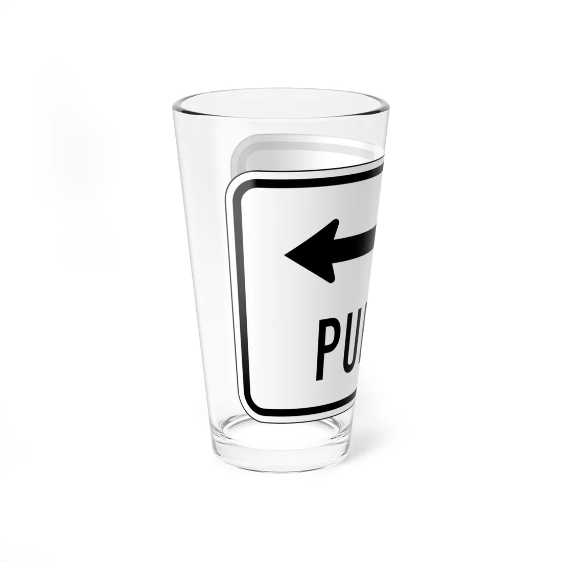 MUTCD-PR R9-3bPRI (Puerto Rico) (Road Sign) Pint Glass 16oz - Go Mug Yourself