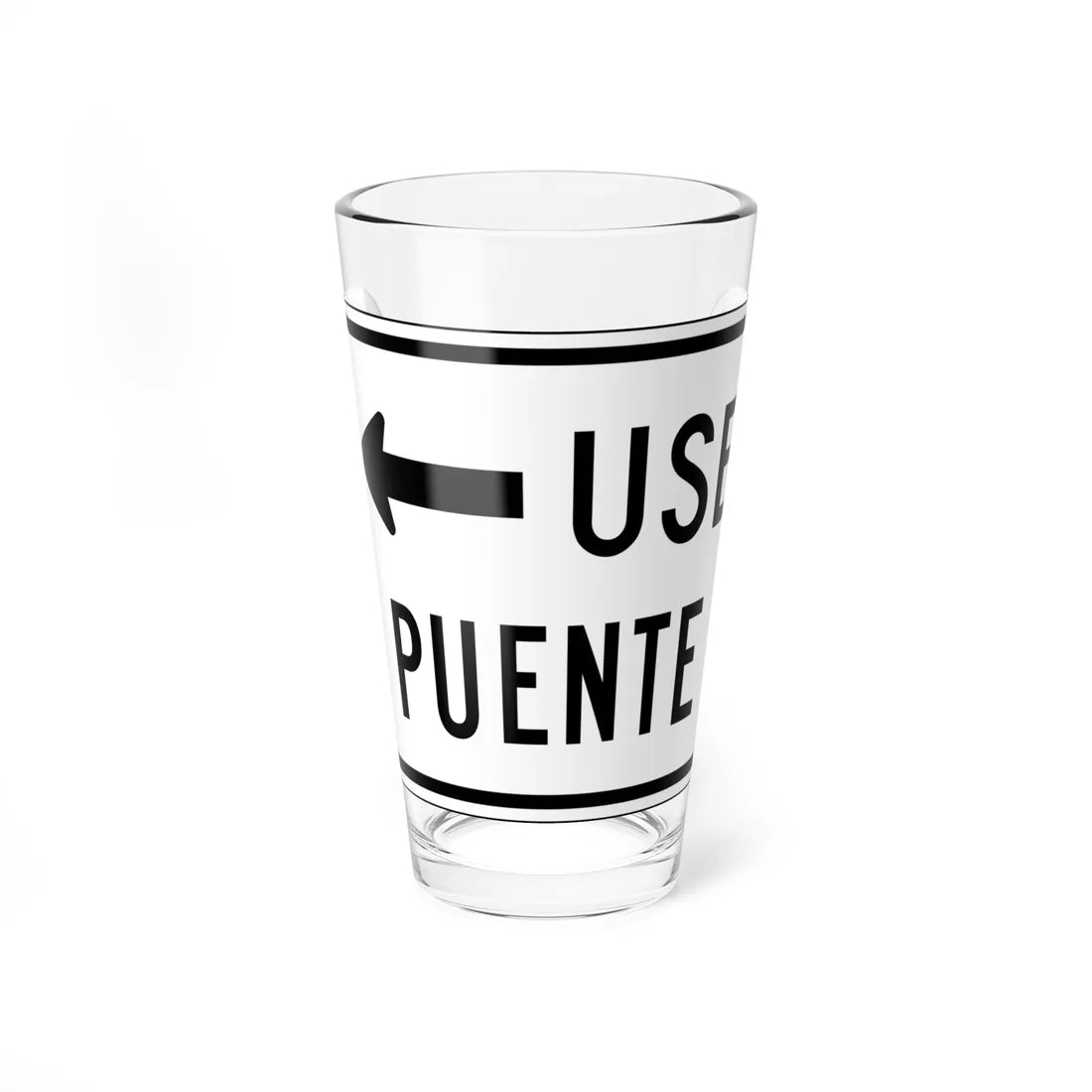 MUTCD-PR R9-3bPRI (Puerto Rico) (Road Sign) Pint Glass 16oz - Go Mug Yourself