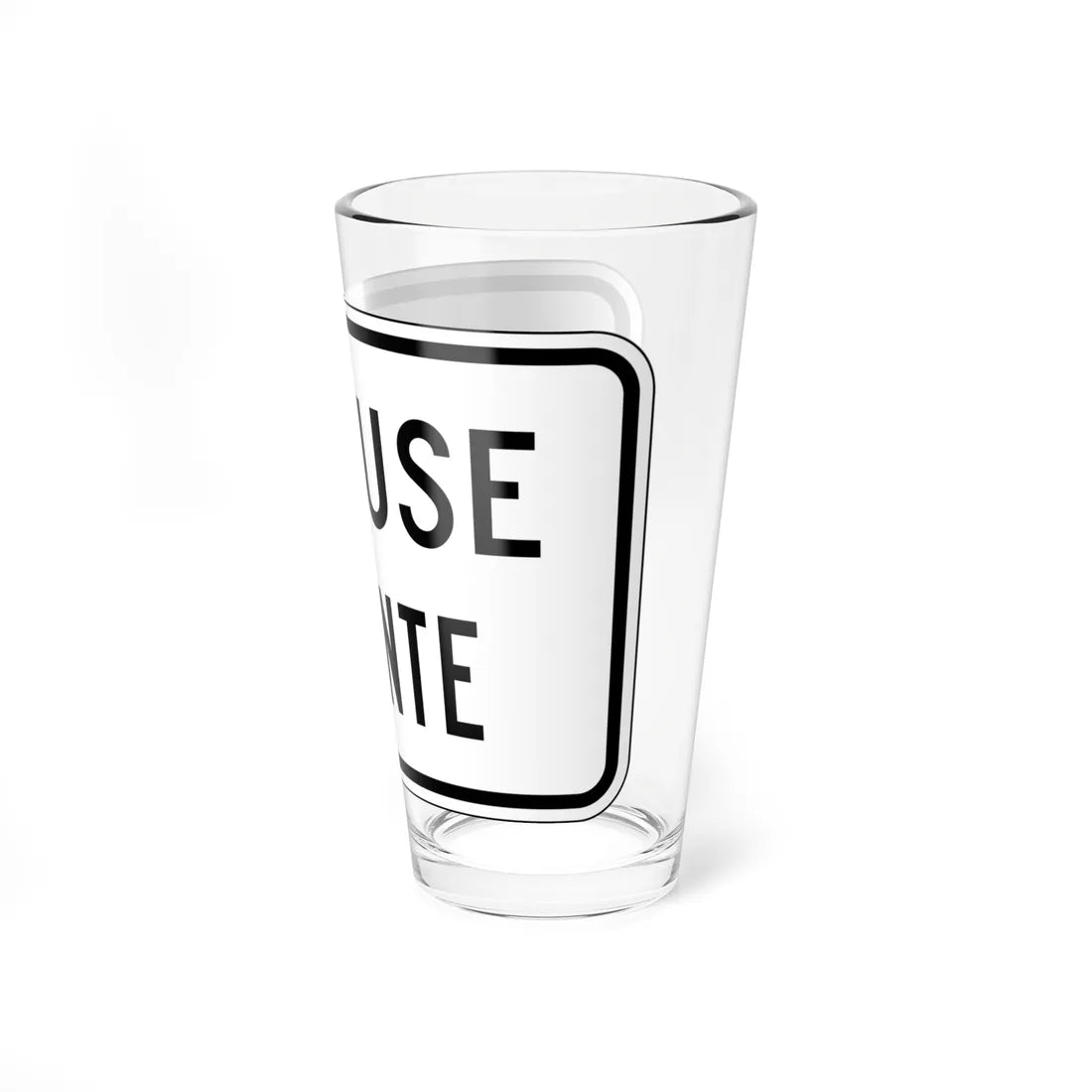 MUTCD-PR R9-3bPRI (Puerto Rico) (Road Sign) Pint Glass 16oz - Go Mug Yourself