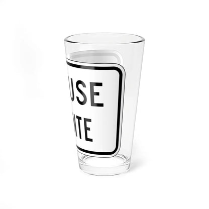MUTCD-PR R9-3bPRI (Puerto Rico) (Road Sign) Pint Glass 16oz - Go Mug Yourself