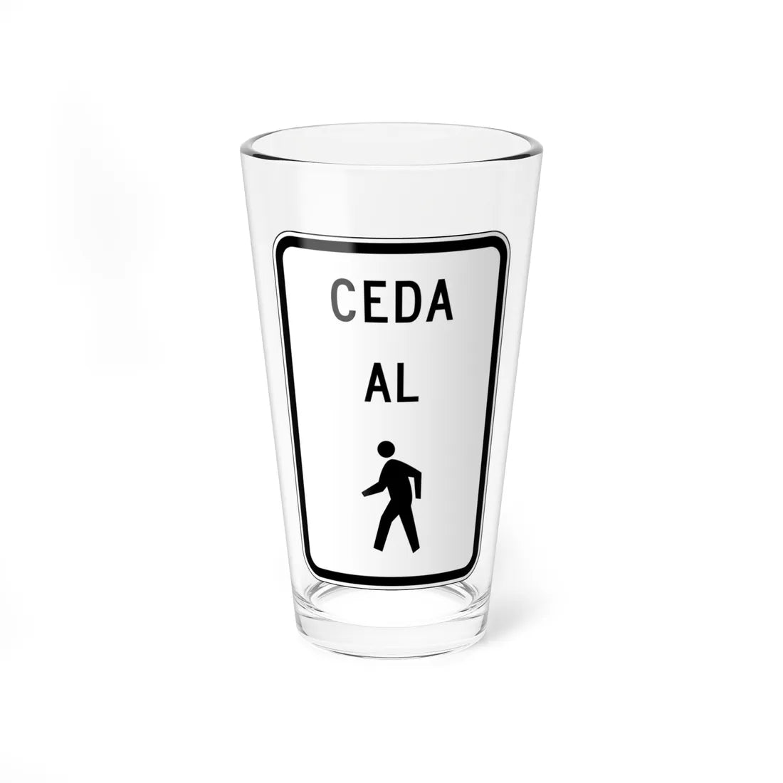 MUTCD-PR R9-6a (Puerto Rico) (Road Sign) Pint Glass 16oz 16oz - Go Mug Yourself