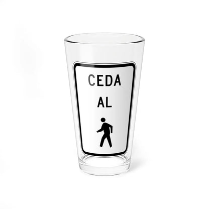 MUTCD-PR R9-6a (Puerto Rico) (Road Sign) Pint Glass 16oz - Go Mug Yourself