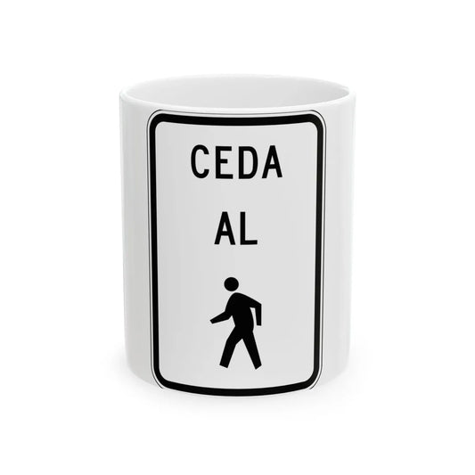 MUTCD-PR R9-6a (Puerto Rico) (Road Sign) White Coffee Mug 11oz - Go Mug Yourself